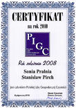 Certyfikat PIGC na rok 2010
